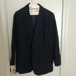 Navy wool blazer